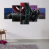 5 panels miles morales vibe canvas art