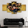 5 panels monkey d luffy strike canvas art