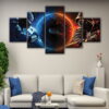 5 panels mortal kombat x canvas art
