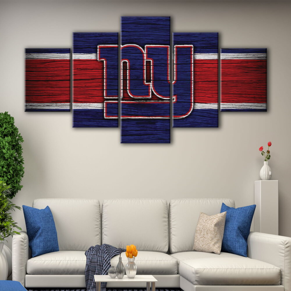 5 panels new york giants canvas art