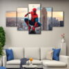 5 panels spider man brand new day canvas art