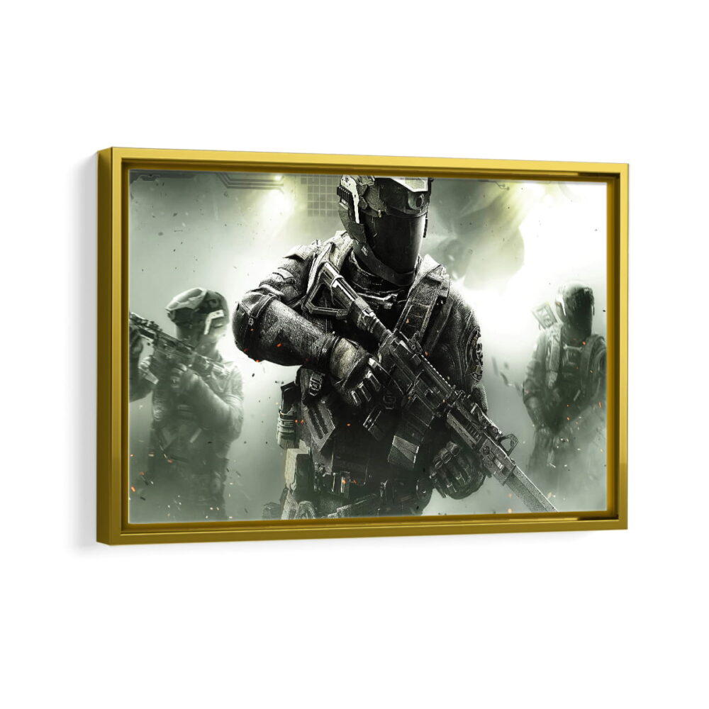 call of duty framed canvas gold frame