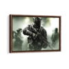 call of duty framed canvas walnut brown