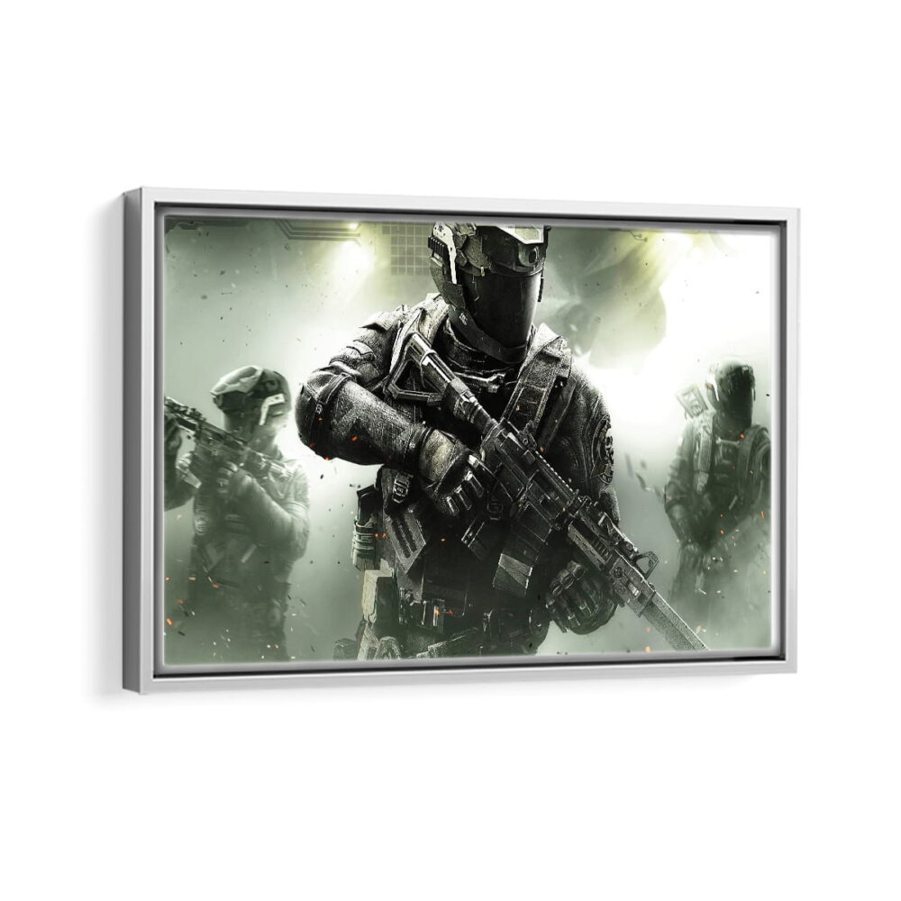 call of duty framed canvas white frame