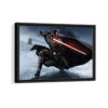 darth vader lightsaber framed canvas black frame