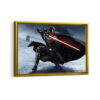 darth vader lightsaber framed canvas gold frame