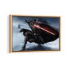 darth vader lightsaber framed canvas natural beige