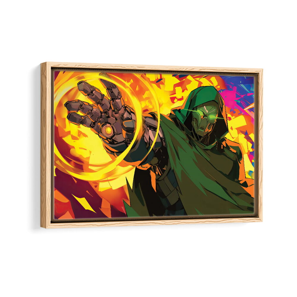 doctor doom framed canvas natural beige