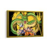 dragon ball z framed canvas gold frame