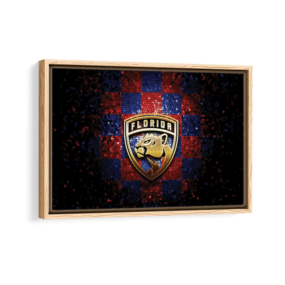 florida panthers framed canvas natural beige