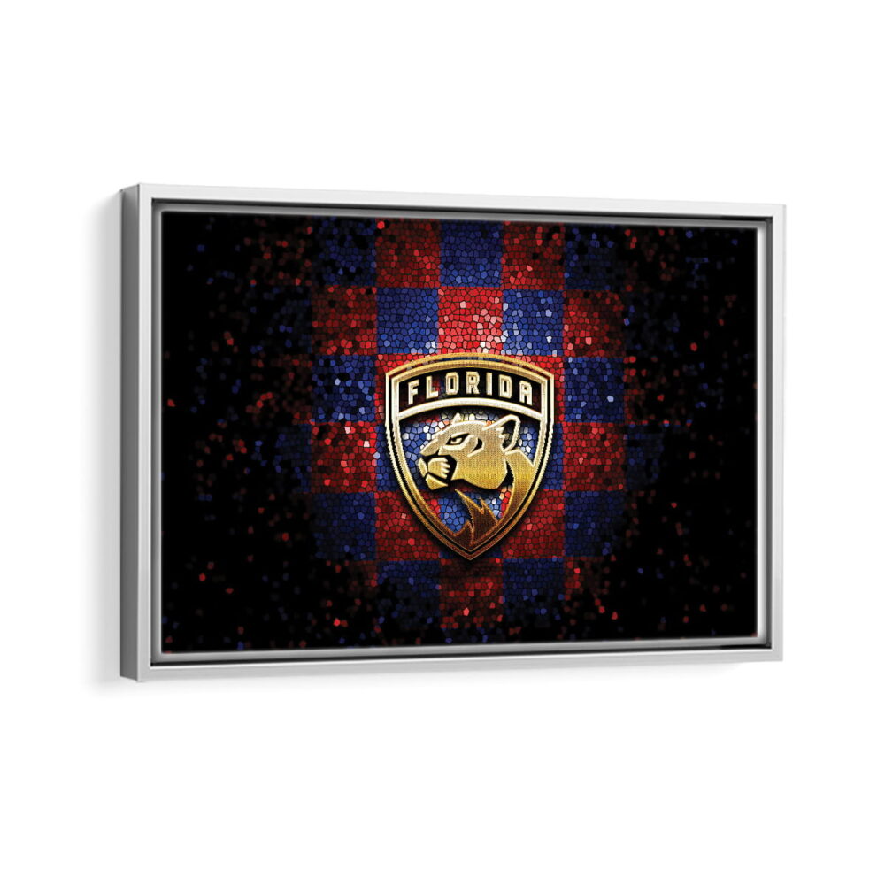 florida panthers framed canvas white frame
