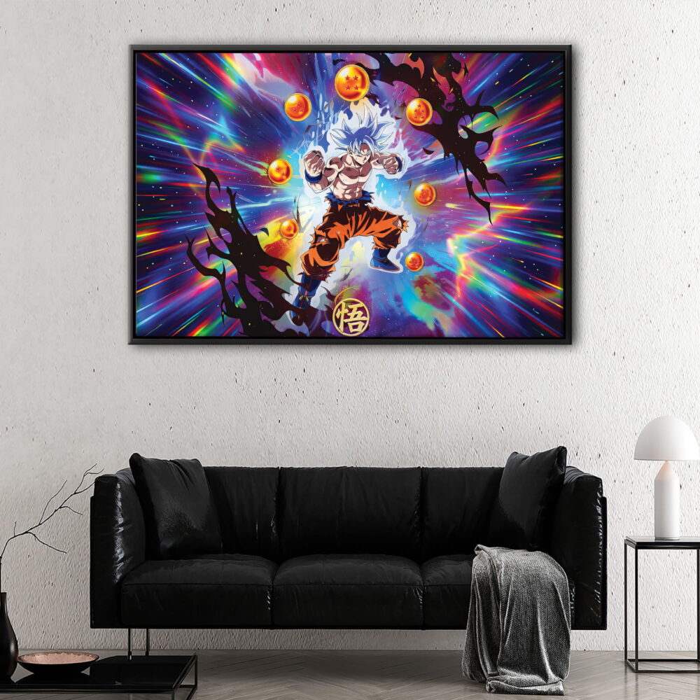 goku super powers floating frame canvas