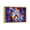 goku super powers framed canvas natural beige