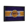 los angeles lakers framed canvas black frame