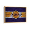 los angeles lakers framed canvas natural beige