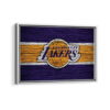 los angeles lakers framed canvas white frame