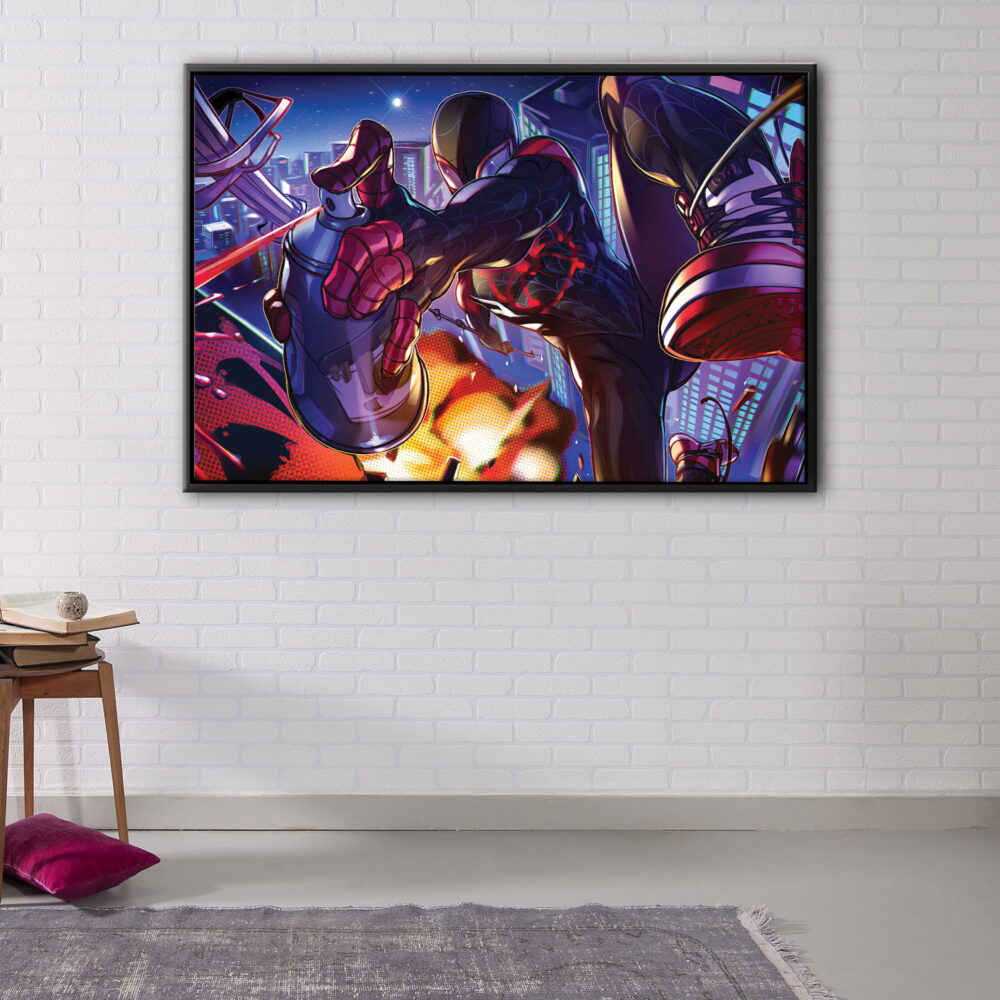 miles morales Into the spider verse floating frame canvas