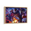 miles morales Into the spider verse framed canvas natural beige