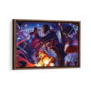 miles morales Into the spider verse framed canvas walnut brown
