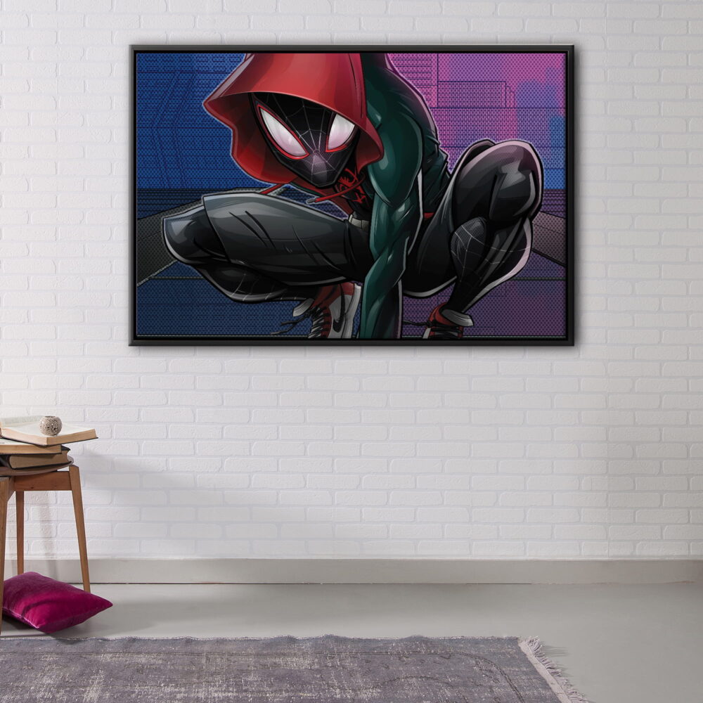 miles morales vibe floating frame canvas