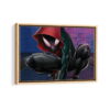 miles morales vibe framed canvas natural beige