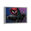 miles morales vibe framed canvas white frame