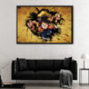 monkey d luffy strike floating frame canvas