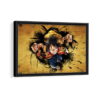 monkey d luffy strike framed canvas black frame