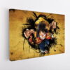 monkey d luffy strike stretched canvas