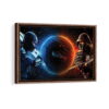 mortal kombat x framed canvas walnut brown