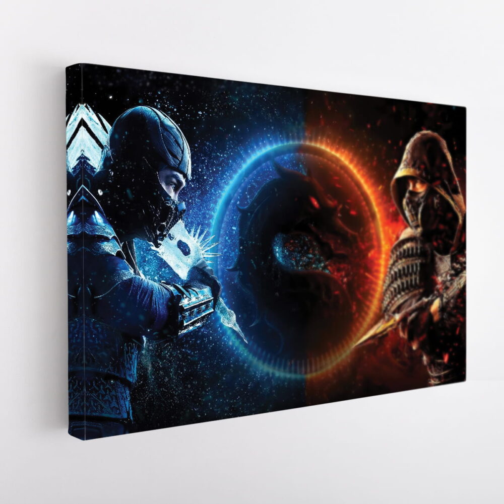 mortal kombat x stretched canvas