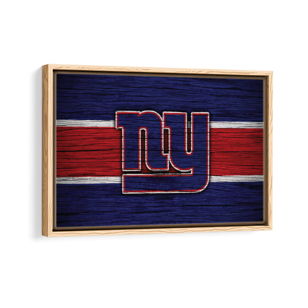 new york giants framed canvas natural beige