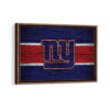 new york giants framed canvas walnut brown