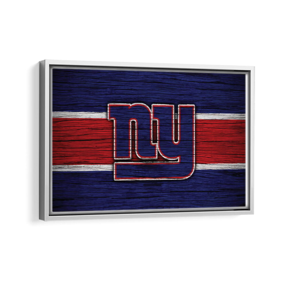 new york giants framed canvas white frame
