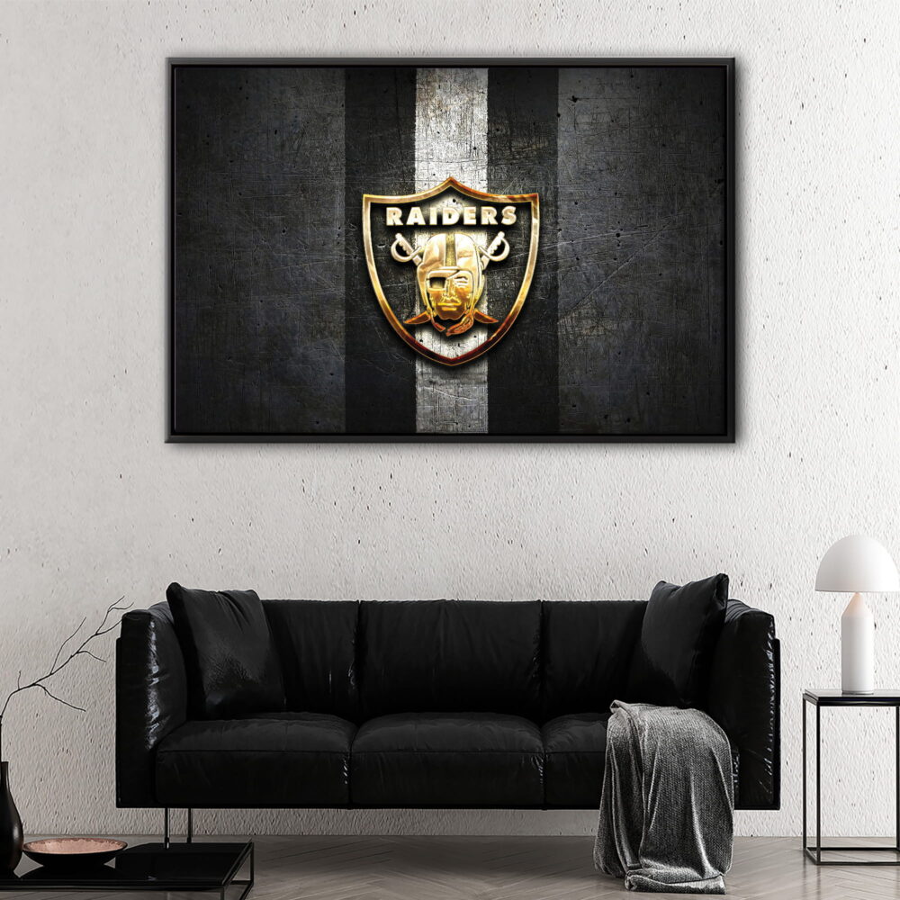 oakland raiders floating frame canvas