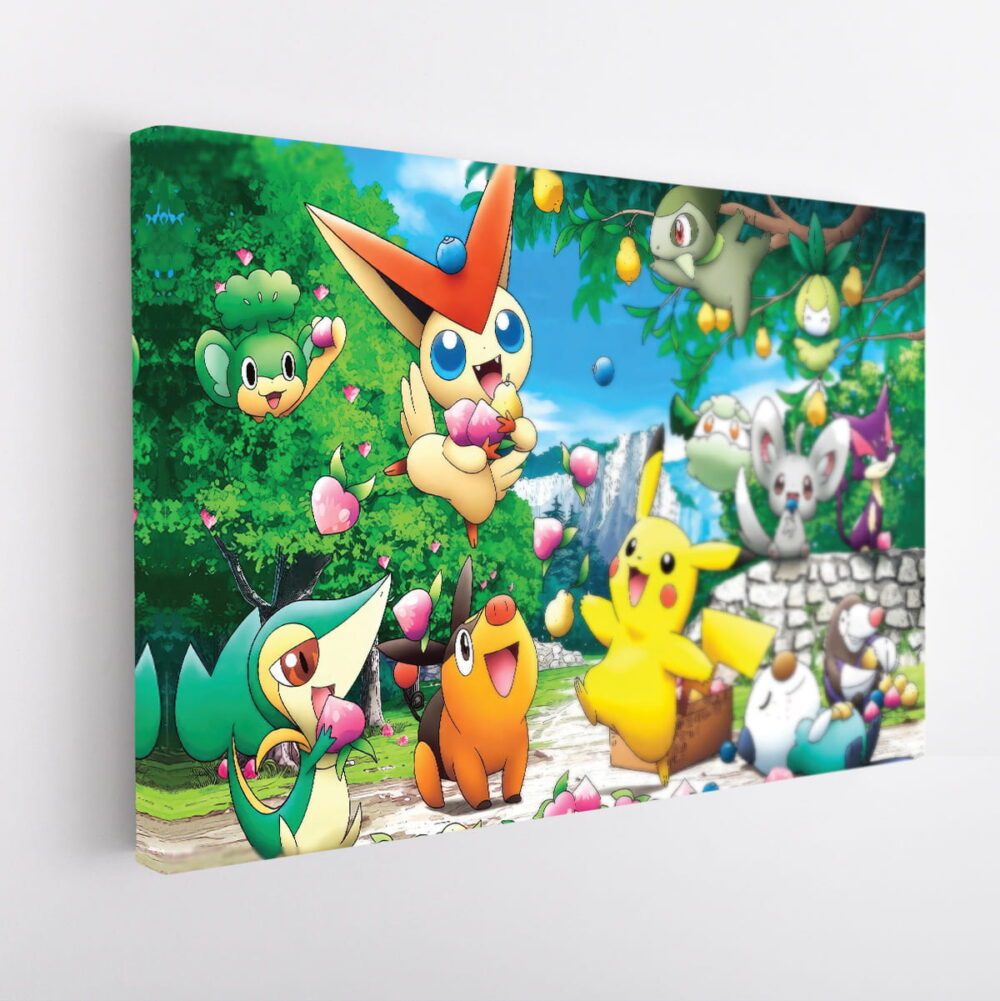 pokemon forest stretched canvas