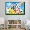 pokemon paradise floating frame canvas