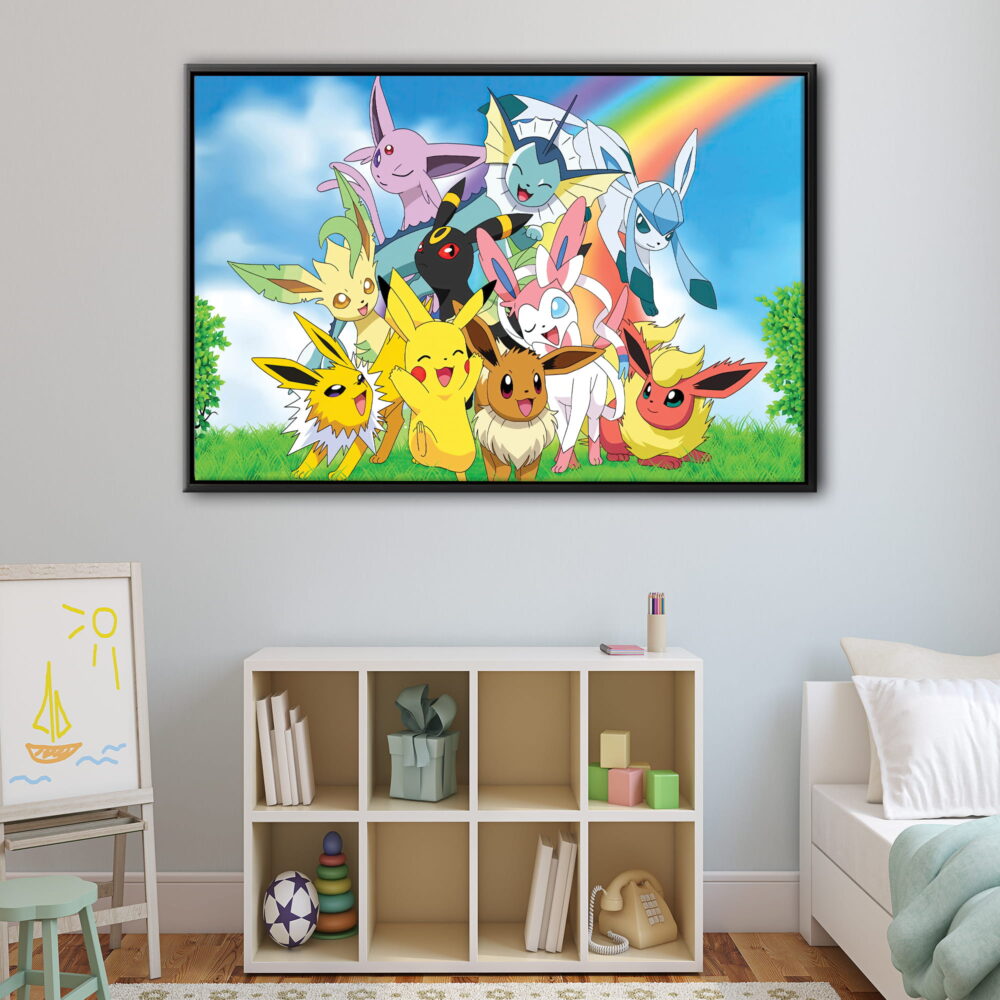 pokemon paradise floating frame canvas