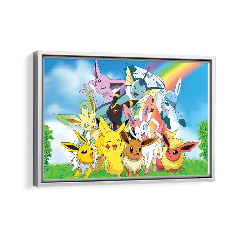 pokemon paradise framed canvas white frame
