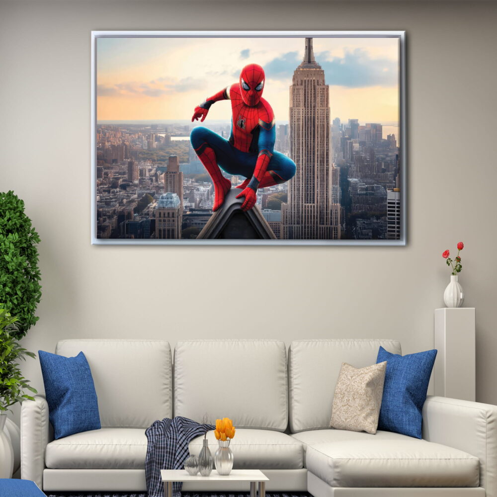 spider man brand new day floating frame canvas