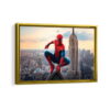 spider man brand new day framed canvas gold frame