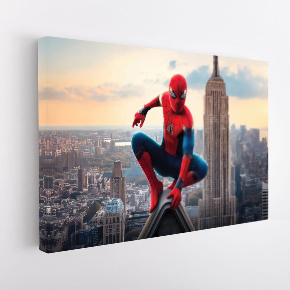 spider man brand new day stretched canvas