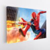 spider man in action stretched canvas