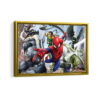 spider man villains framed canvas gold frame