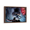 sung jin woo blades framed canvas walnut brown