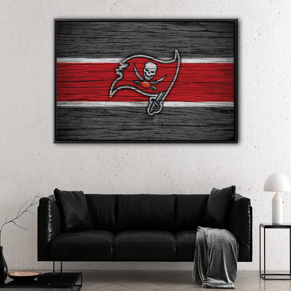 tampa bay buccaneers logo floating frame canvas