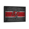 tampa bay buccaneers logo framed canvas black frame