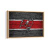 tampa bay buccaneers logo framed canvas natural beige