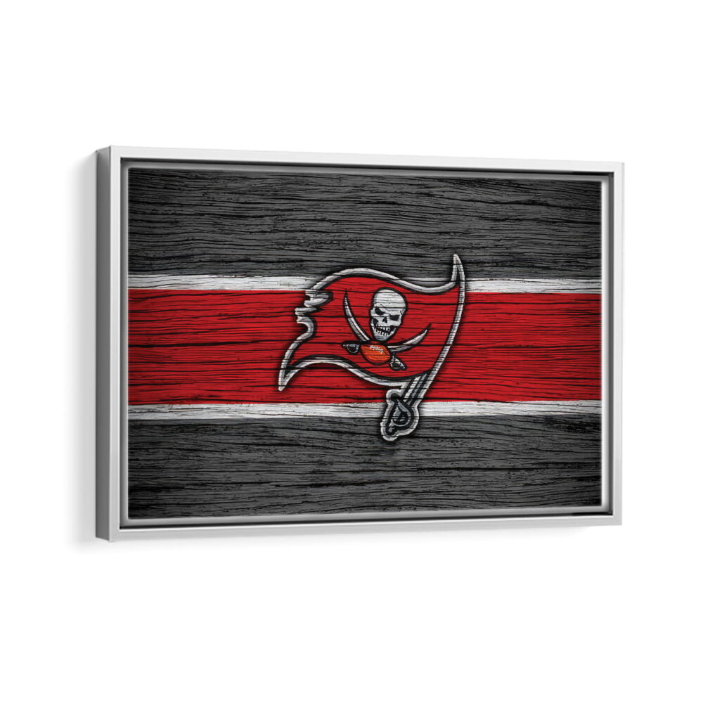 tampa bay buccaneers logo framed canvas white frame