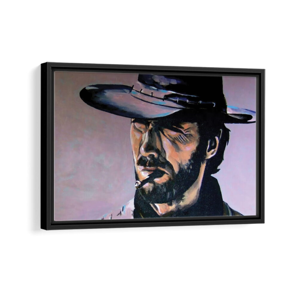 the man with no name framed canvas black frame